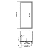 Душевая дверь в нишу WasserKRAFT Salm 90х200 27I04 УЦЕНЕННАЯ