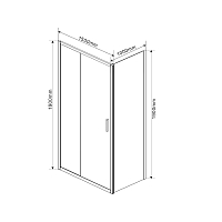 Душевой уголок Vincea Garda 1900x1500x1000 хром VSR-1G1015CL