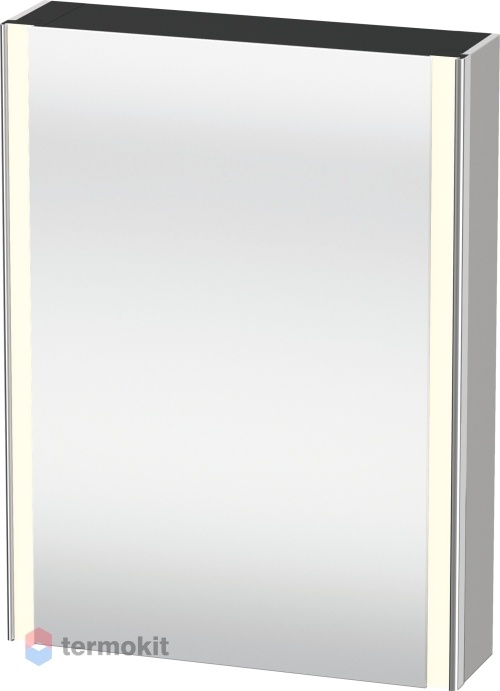 Зеркальный шкаф Duravit XSquare 60 с подсветкой Скандинавский белый XS7111R3939