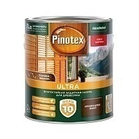 Pinotex Ultra,Влагостойкая защитная лазурь для древесины, с воском, орех, 2,7л
