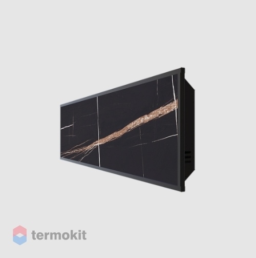Stout Отопительная панель 1200 x 300 серии Black Stone SCT черный гранит, черный корпус
