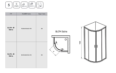 Душевой уголок Ravak Blix BLCP4 Sabina 1750x800x800 полированный алюминий 3B240C40Z1