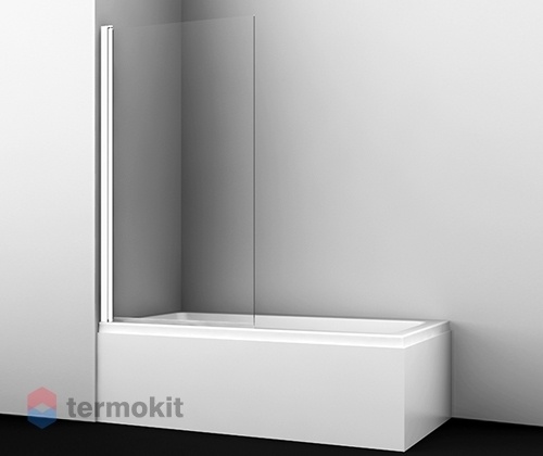 Душевая шторка на ванну WasserKraft Berkel 800х1400 48P01-80WHITE