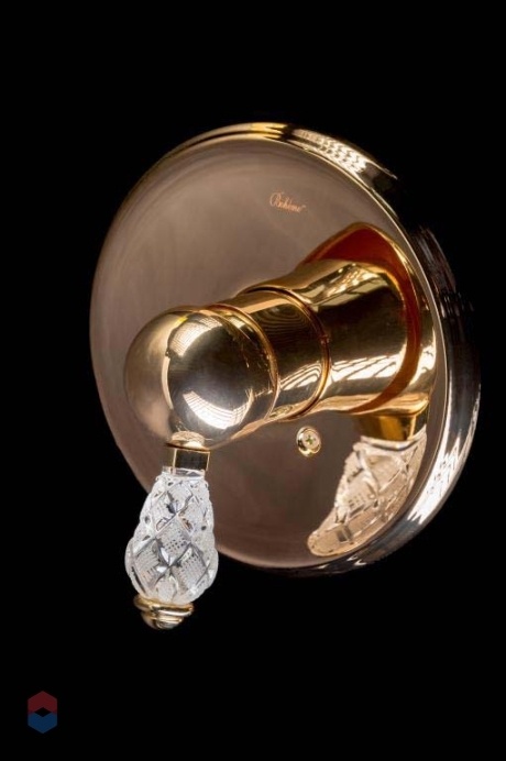 Встраиваемый смеситель для душа Boheme Crystal золото 285-CRST