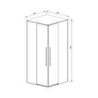 Душевой уголок Vincea Slim-N 1950x900x900 золото брашированное VSS-4SN900CLG