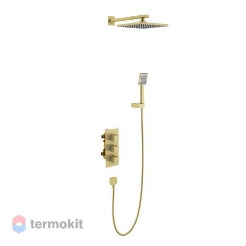 Душевая система скрытого монтажа Timo Tetra-thermo с термостатом золото матовое SX-0179/17SM