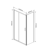 Душевой уголок Vincea Garda 1900x1200x800 вороненая сталь VSR-1G8012CLGM