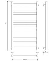 Электрический полотенцесушитель Secado Комано 3 1000x600 ТЭН Пр. черный матовый