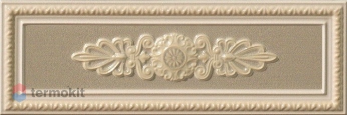 Керамическая плитка Vallelunga Lirica P17037 Tortora Dec. Cornice декор 10x30