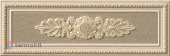 Керамическая плитка Vallelunga Lirica P17037 Tortora Dec. Cornice декор 10x30