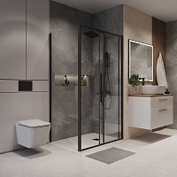 Душевой уголок Niagara Nova 1950x1400x900 черный матовый NG-84-14AB-A90B-34