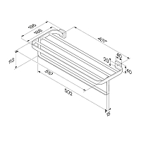 Полка для полотенец AM.PM Func 51 с полотенцедержателем A8F37700 УЦЕНЕННЫЙ
