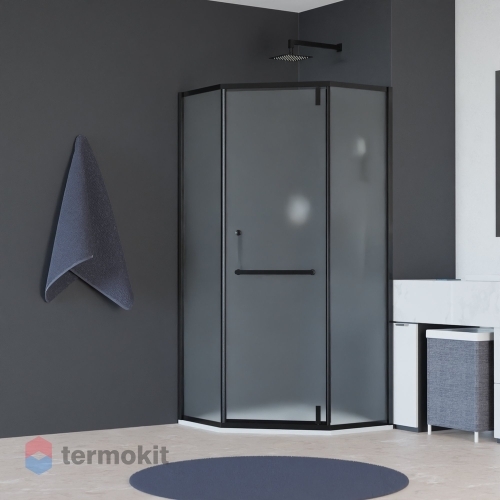 Душевой уголок RGW Hotel HO-084B 1950x900x900 черный (матовое стекло) 350608499-24