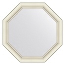 Зеркало в багетной раме EVOFORM OCTAGON 61 белый с серебром BY 7431