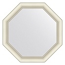 Зеркало в багетной раме EVOFORM OCTAGON 61 белый с серебром BY 7431