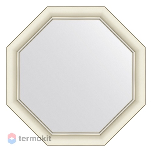 Зеркало в багетной раме EVOFORM OCTAGON 61 белый с серебром BY 7431