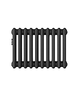 Стальной трубчатый радиатор Kohr Heim 3030/10 секций с боковым подключением 3/4 черный