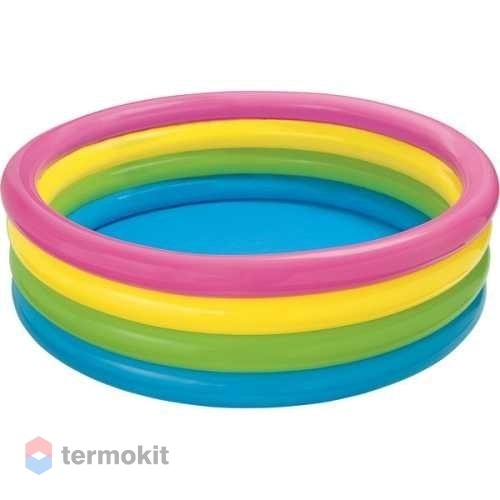 Бассейн надувной круглый Intex "Rainbow baby" 86х25 см, 57104NP