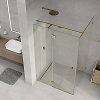 Душевой уголок Wasserkraft Ems 76H 2000x1200x900 золото 76H07