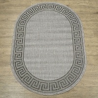 Ковёр Kitroom Флурлюкс (Сизаль) 140x200 овальный серый 51107