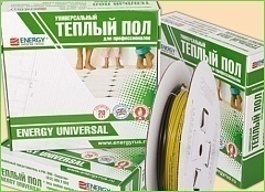 Двужильный нагревательный кабель Energy Universal 750 (5.0-7.5 кв.м) 