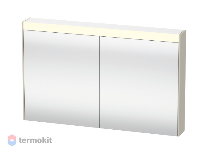 Зеркальный шкаф Duravit Brioso 102 с подсветкой серо-коричневый BR710309191