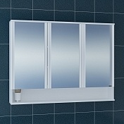 Зеркальный шкаф СанТа Вегас 110 подвесной белый глянец 700184