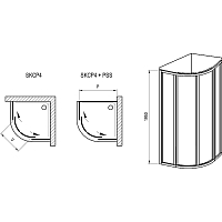 Душевой уголок Ravak Supernova SKCP4 1950x900x900 белый 3117O102ZG