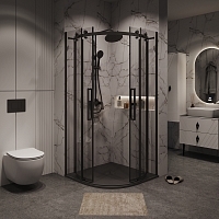 Душевой уголок Grossman Classic 1950x900x900 черный матовый 301.K33.04.9090.21.00