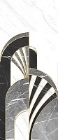 Керамическая плитка Gracia Ceramica Noir Декор черный  01 25х60
