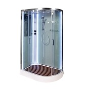 Душевая кабина Deto А 120x80 Хром (прозрачное стекло) А102 L LED с кнопкой