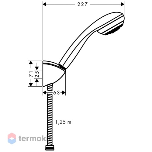 Душевой набор Hansgrohe Crometta 85 с держателем и шлангом 125 см 27576000