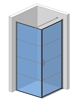 Душевой уголок AQUAme 1950x800x800 чёрный матовый AQM5215-RH-8