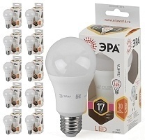 Лампа светодиодная ЭРА LED A60-17W-827-E27 диод, груша, 17Вт, тепл, E27, 10 шт