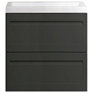 Тумба под раковину ART&MAX PLATINO 58 подвесная серый матовый AM-Platino-580-2C-SO-GM