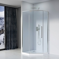 Душевой уголок Black&White Stellar Wind 1950x1000x1000 хром S815 CC-1000x1000