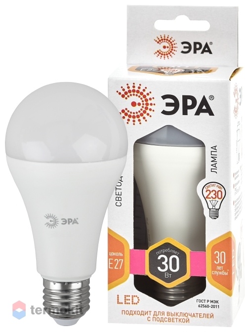 Лампа светодиодная ЭРА LED A65-30W-827-E27