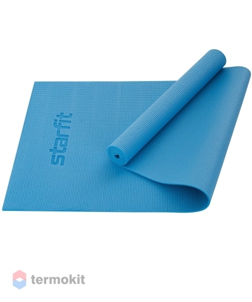 Коврик для йоги Starfit FM-101 PVC 173x61x0,5 см, синий пастель