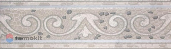 Керамогранит Lb-Ceramics Тенерифе 7304-0004 Бордюр серебрянный 14х45