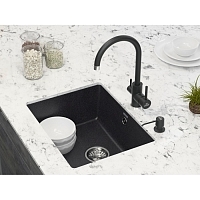 Мойка для кухни Paulmark Gera черный металлик PM205546-BLM