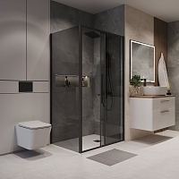 Душевой уголок Niagara Nova 1950x1300x1000 (тонированное стекло) черный матовый NG-85-13TB-TB100-34