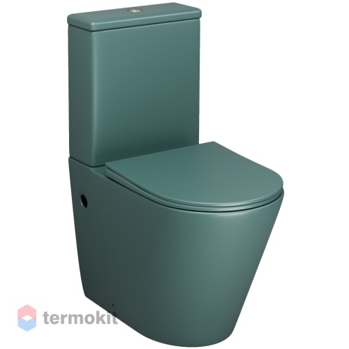 Унитаз напольный Grossman Color с сиденьем микролифт зеленый матовый GR-4480OLMS