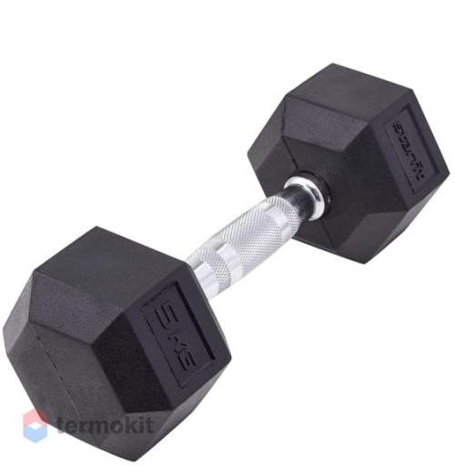 Гантель обрезиненная Starfit DB-301 5 кг, черная 1 шт