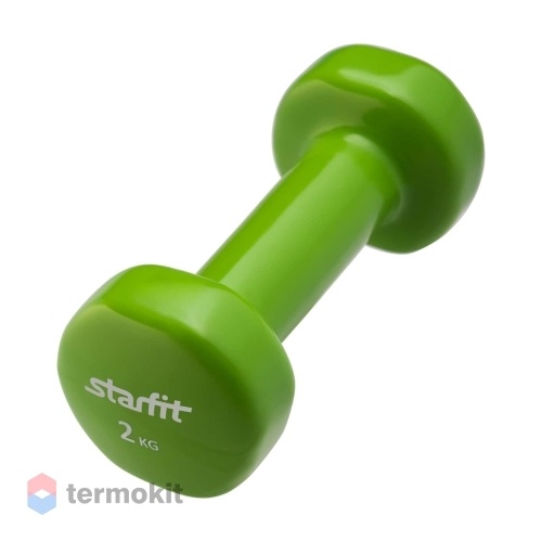 Гантель виниловая Starfit DB-101 2 кг, зеленая 1 шт