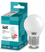 Лампа светодиодная IEK ECO G45 шар 5Вт 230В 4000К E27