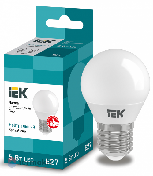 Лампа светодиодная IEK ECO G45 шар 5Вт 230В 4000К E27
