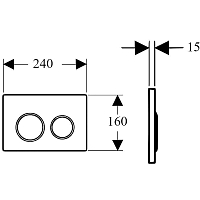 Клавиша смыва Boheme хром глянец 659 УЦЕНЕННЫЙ