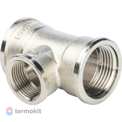 STOUT Тройник переходной ВВ 1" x 3/4" x 1" никелированный