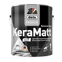 Düfa Premium KeraMatt Keramik Paint Сверхпрочная интерьерная краска для стен и потолков глубокоматовая, База 1 0,9 л