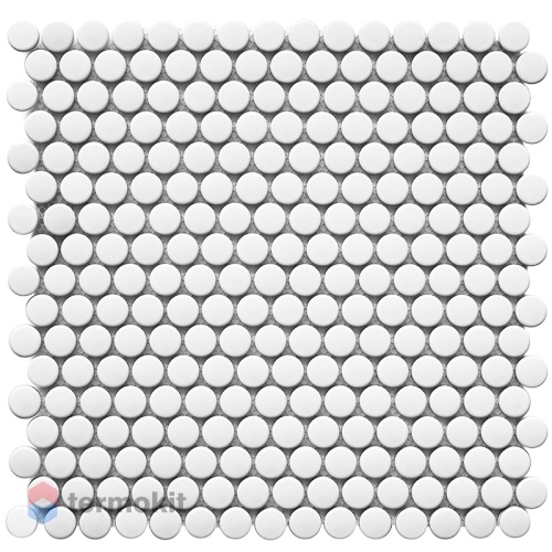 Керамическая Мозаика Starmosaic Penny Round White Matt (NK41000) 31,5х30,9х6